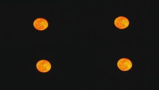 黄色和橙色月亮的时间流逝高清在线视频素材下载