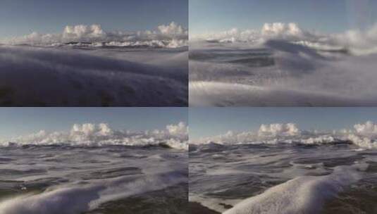 海面巨浪特写镜头高清在线视频素材下载