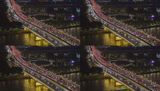 中国广州珠江大桥延时高清在线视频素材下载