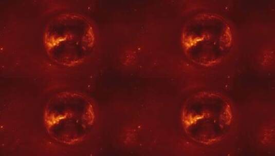 银河系红色的星星高清在线视频素材下载