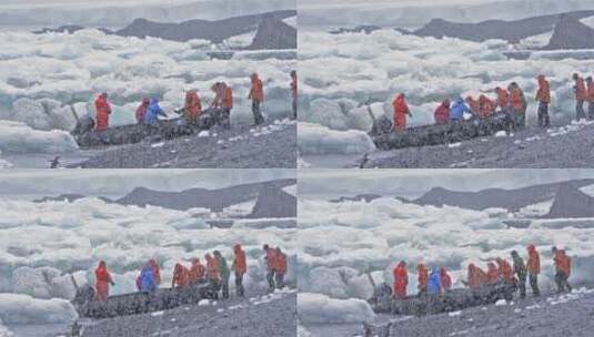 暴雪天南极救援队高清在线视频素材下载