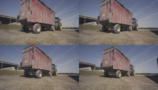 大卡车在运输农产品高清在线视频素材下载