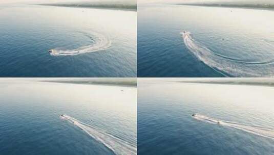 海洋中追逐的摩托艇高清在线视频素材下载