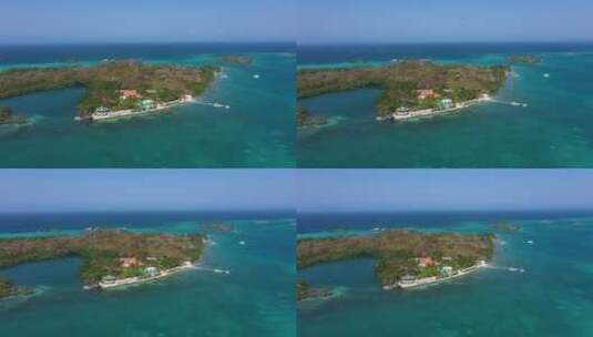 航拍岛屿中的岛屿高清在线视频素材下载