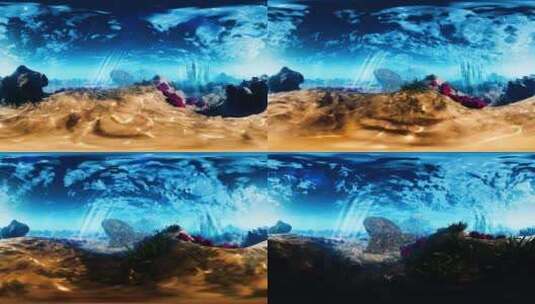 唯美的虚拟海底高清在线视频素材下载