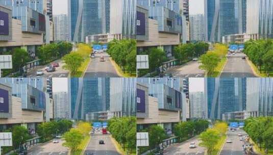 4K高清深圳湾商圈街道高清在线视频素材下载