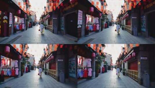 桂林东西巷商业步行街高清在线视频素材下载