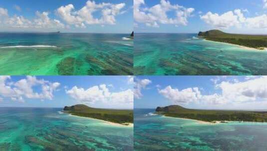 唯美大海海岛海景航拍高清在线视频素材下载