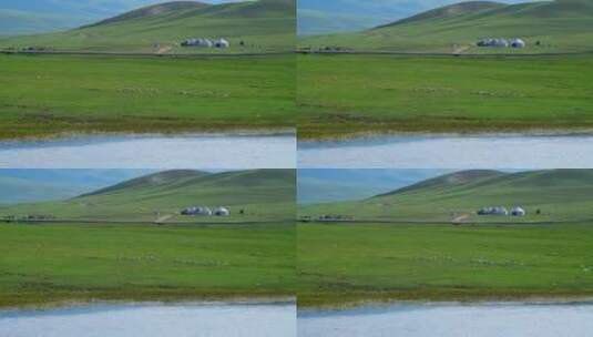 中国新疆伊犁巴音布鲁克草原高清在线视频素材下载