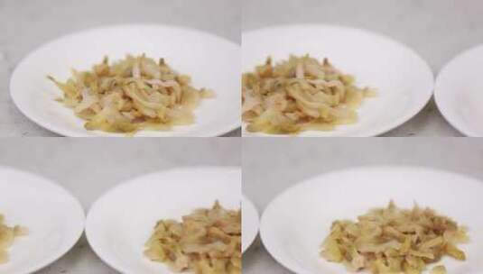 餐刀切榨菜咸菜末高清在线视频素材下载