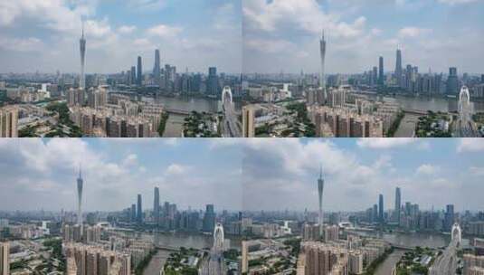 广州城市全景航拍延时高清在线视频素材下载