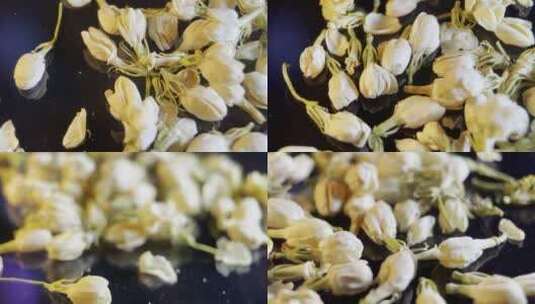 【镜头合集】特写花草茶茉莉花4k高清在线视频素材下载