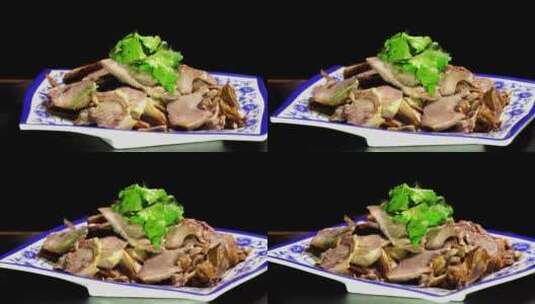 中式美食猪舌头高清在线视频素材下载