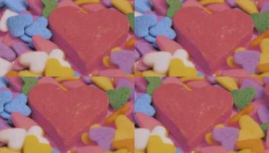 五颜六色的情人节糖果高清在线视频素材下载