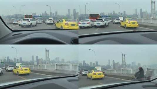 行驶在重庆高架桥上高清在线视频素材下载