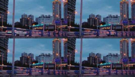 重庆城市夜景高清在线视频素材下载
