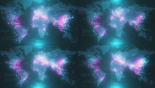 科技光线大数据地图蓝色商务背景C (11)高清在线视频素材下载