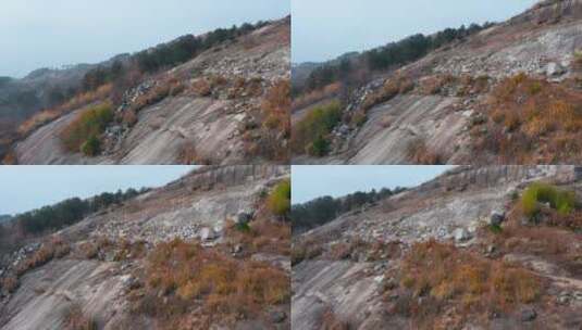 山西花岗岩山坡实地视频拍摄高清在线视频素材下载