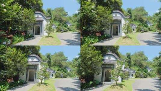 广西南宁青秀山状元阁中式园林庭院高清在线视频素材下载