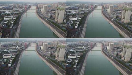 航拍武汉城中湖高清在线视频素材下载