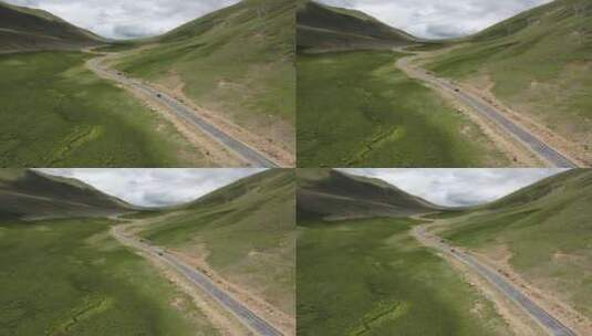 西藏山南市旷野自驾游旅行G560公路风光高清在线视频素材下载