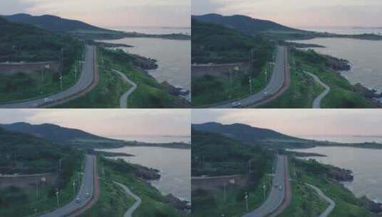 青岛西海岸环海公路风光高清在线视频素材下载