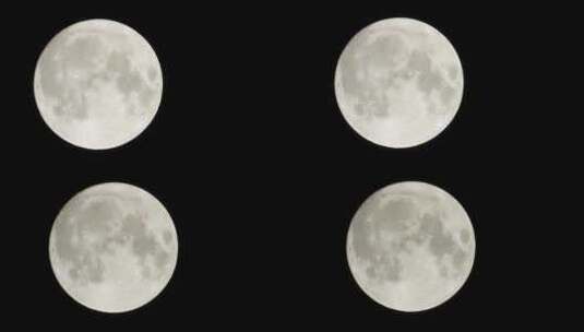 月球缓慢划过黑色背景高清在线视频素材下载