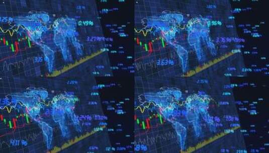 全球金融证券市场走势图背景高清在线视频素材下载