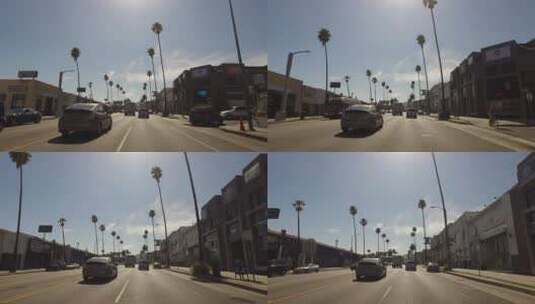 洛杉矶街道上的车高清在线视频素材下载