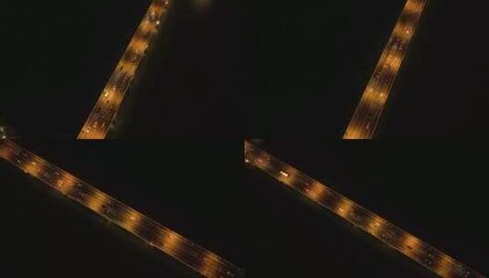 长沙湘江橘子洲大桥近景夜景高清在线视频素材下载