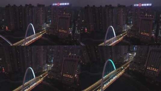 贵阳筑城大桥航拍高清在线视频素材下载