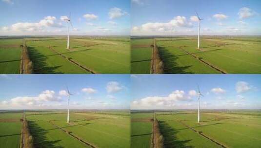 农业风力发电新能源高清在线视频素材下载
