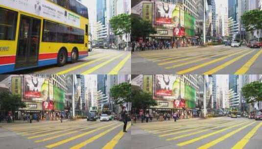 香港街头城市人文风光高清在线视频素材下载