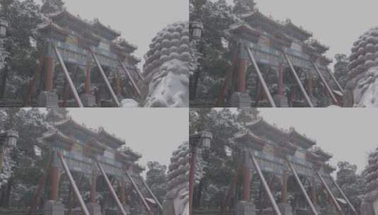 北京雪景 北京下雪高清在线视频素材下载