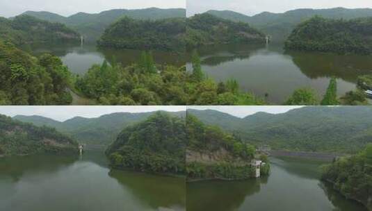 h四川彭州森林河流航拍高清在线视频素材下载