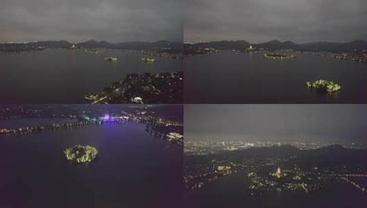 西湖夜景 夜游西湖高清在线视频素材下载