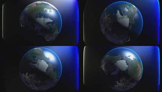 4k地球旋转特效透明素材 (7)高清在线视频素材下载