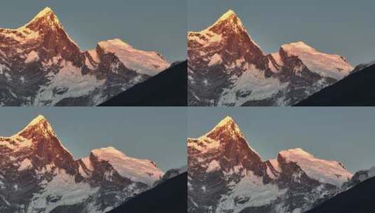 西藏南迦巴瓦峰山峦航拍高清在线视频素材下载