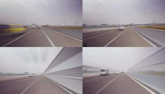 开车第一视角道路穿梭延时时光隧道高清在线视频素材下载