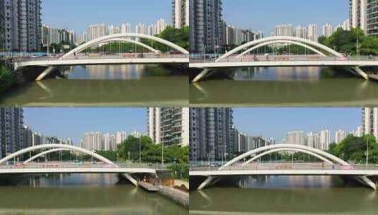 上海市 普陀区 苏州河 昌化路桥高清在线视频素材下载