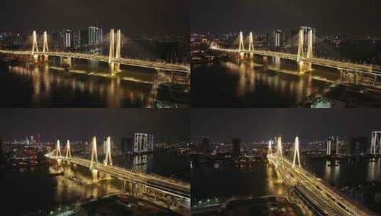 中国广东省广州市洛溪大桥高清在线视频素材下载