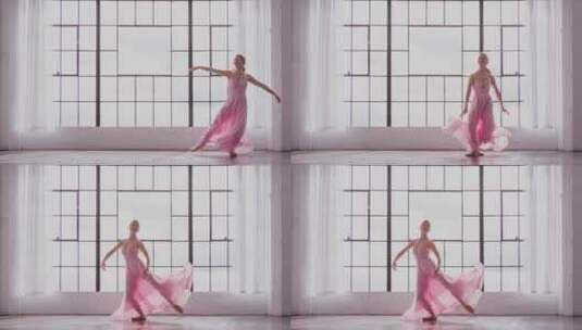 芭蕾舞演员跳舞慢动作高清在线视频素材下载