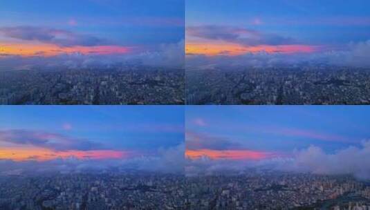 夏天 晚霞 云层 黄昏 日落 天空 海南 空镜高清在线视频素材下载