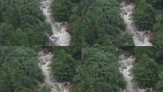 雨后泰山，飞瀑流泉高清在线视频素材下载