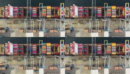 4K-集装箱码头、港口高清在线视频素材下载