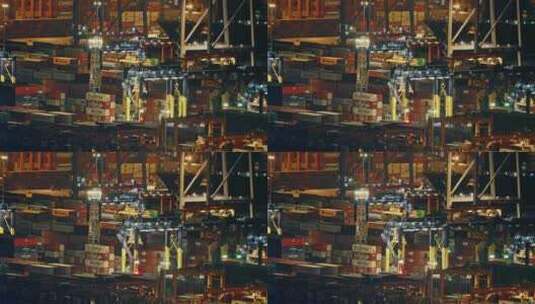 港口夜景夜间晚上素材高清在线视频素材下载