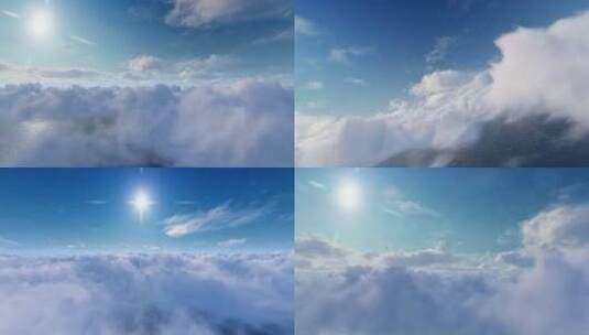 云层穿梭 云海飞行高清在线视频素材下载
