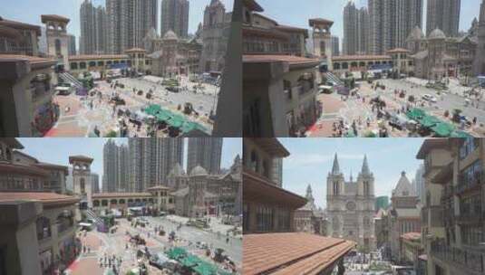 武汉光谷地拍风情街光谷广场商场高清在线视频素材下载