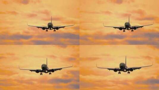 飞机起飞降落特写天空旅游飞机高清在线视频素材下载