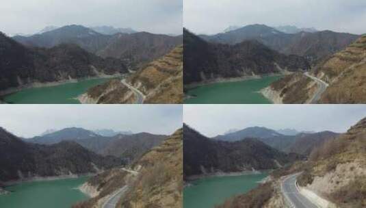 四川平武县天母湖及周边雪山高清在线视频素材下载